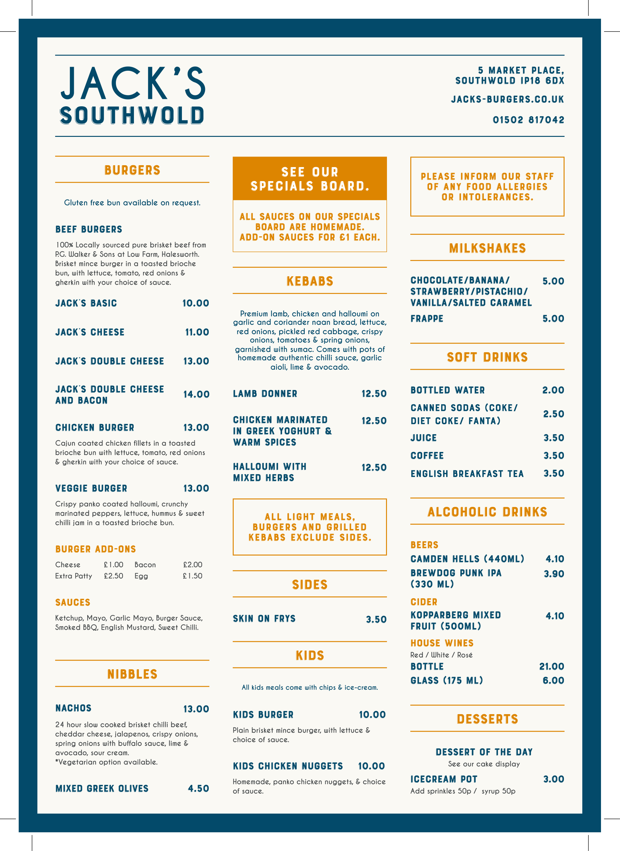 jacks burgers menu
