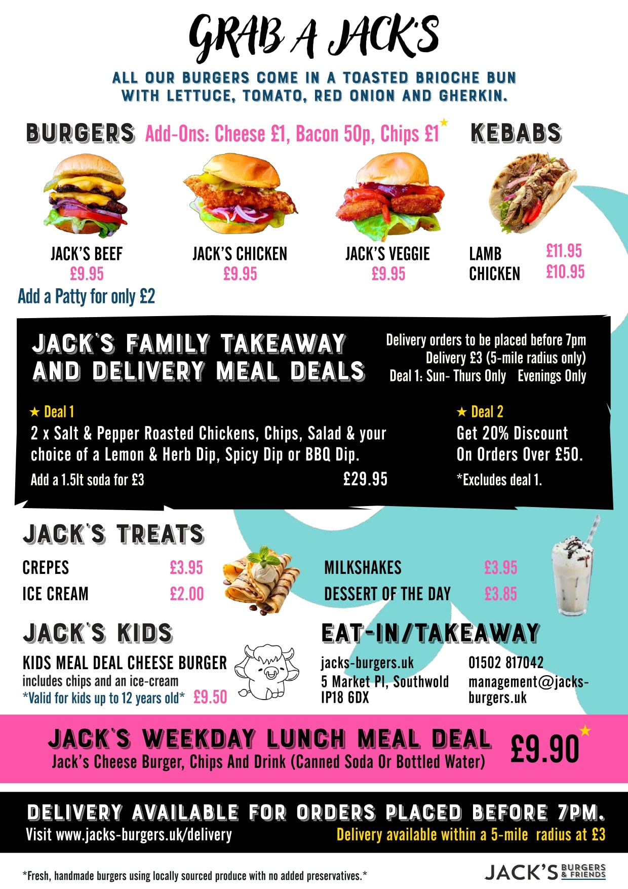 jacks burgers & friends menu